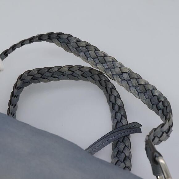 GUCCI Bamboo Tote Bag Leather Blue Silver - Picture 8 of 16